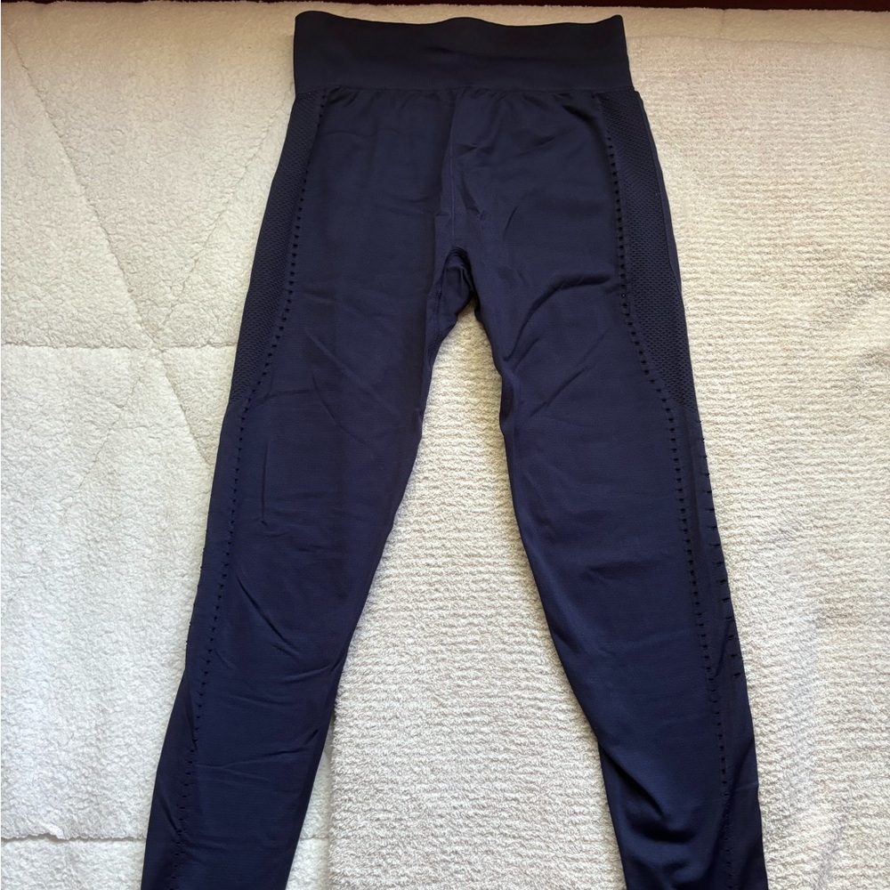 Fabletics navy blue leggings with a flattering fit